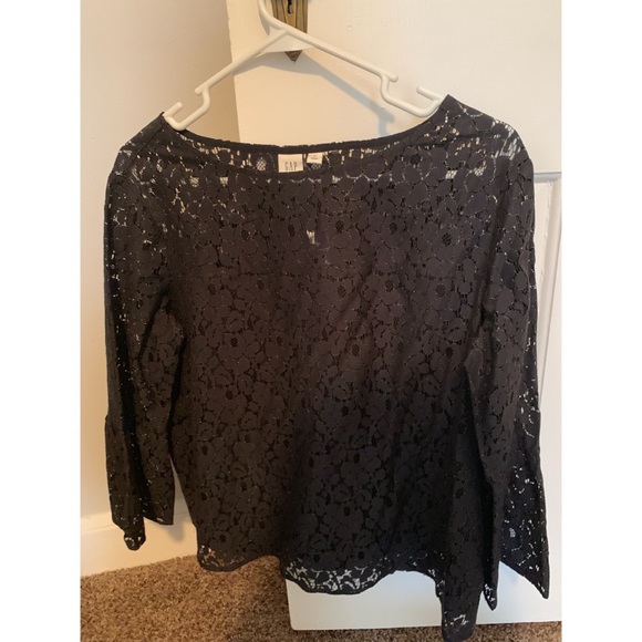 Gap Bell-sleeve Metallic Lace Top - Picture 2 of 4